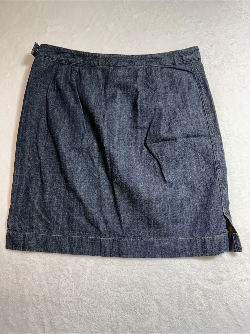 Ann Taylor Dark Blue Lightweight Denim Mini Skirt